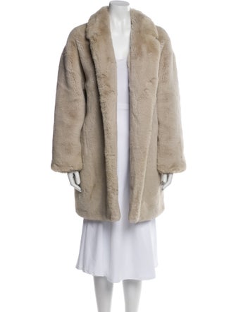 Sandro Faux Fur Coat