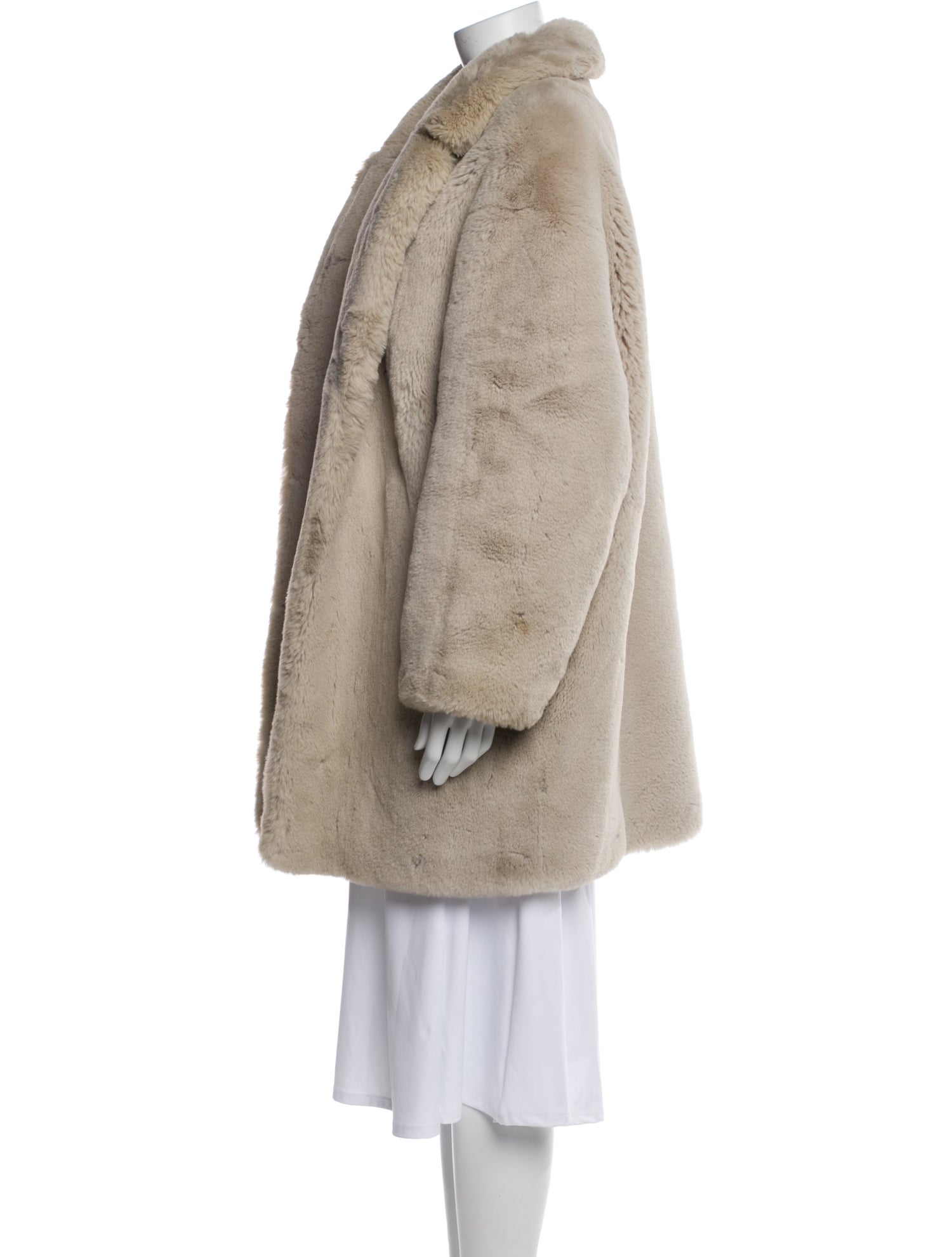 Sandro Faux Fur Coat