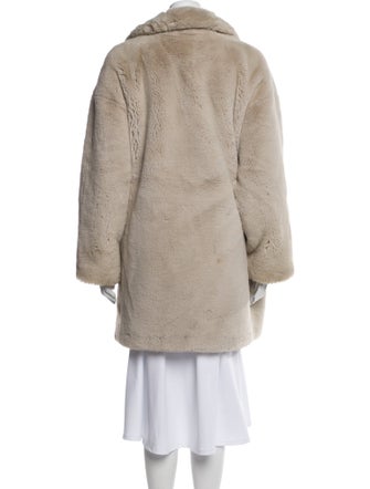 Sandro Faux Fur Coat