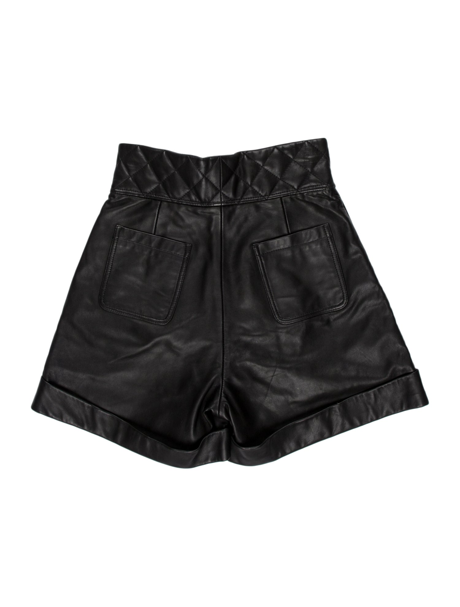 Sandro Lamb Leather Mini Shorts