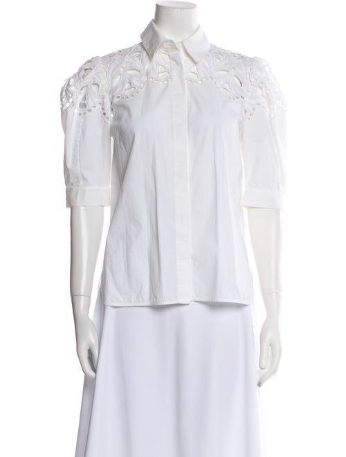 Sandro Three-Quarter Sleeve Button-Up Top