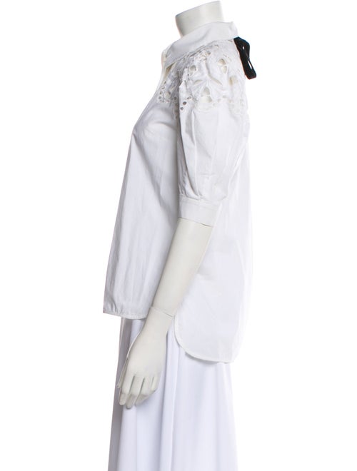 Sandro Three-Quarter Sleeve Button-Up Top