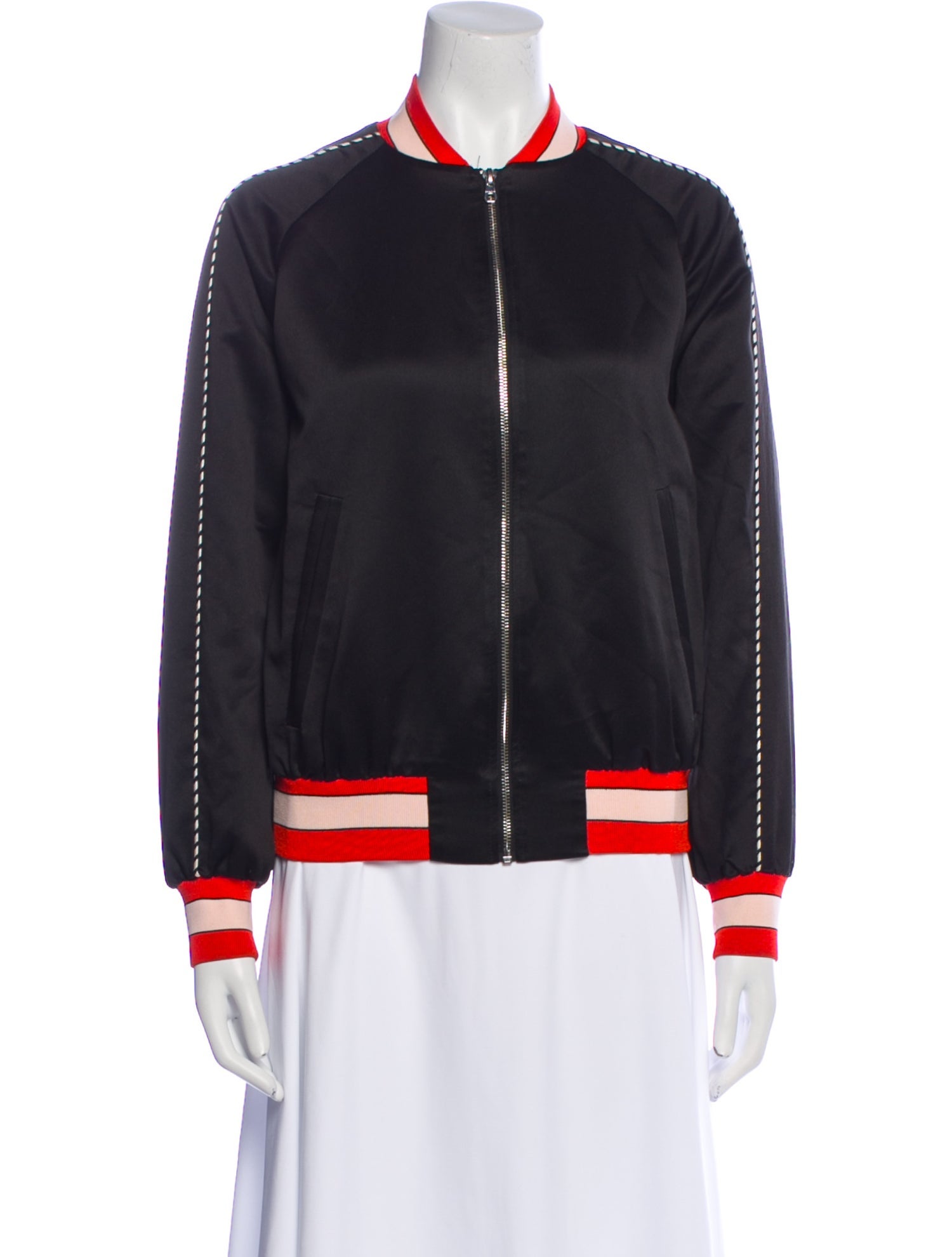 Sandro Graphic Print Bomber Jacket