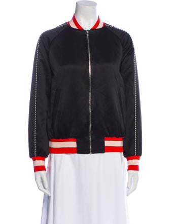 Sandro Graphic Print Bomber Jacket