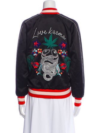 Sandro Graphic Print Bomber Jacket