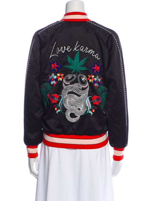 Sandro Graphic Print Bomber Jacket