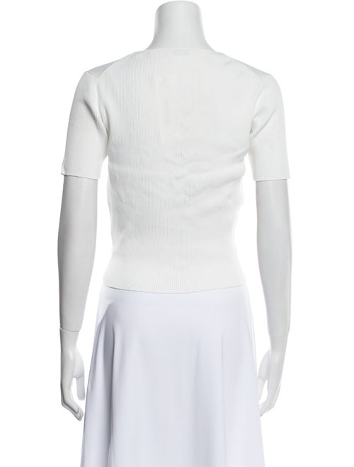 Sandro V-Neck Short Sleeve Crop Top