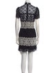 Sandro Lace Pattern Mini Dress