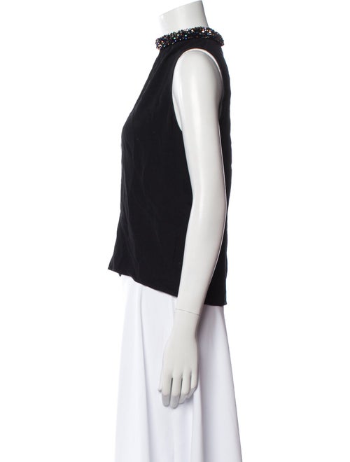 Sandro Mock Neck Sleeveless Top