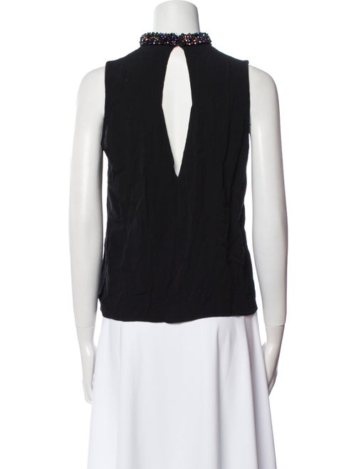 Sandro Mock Neck Sleeveless Top