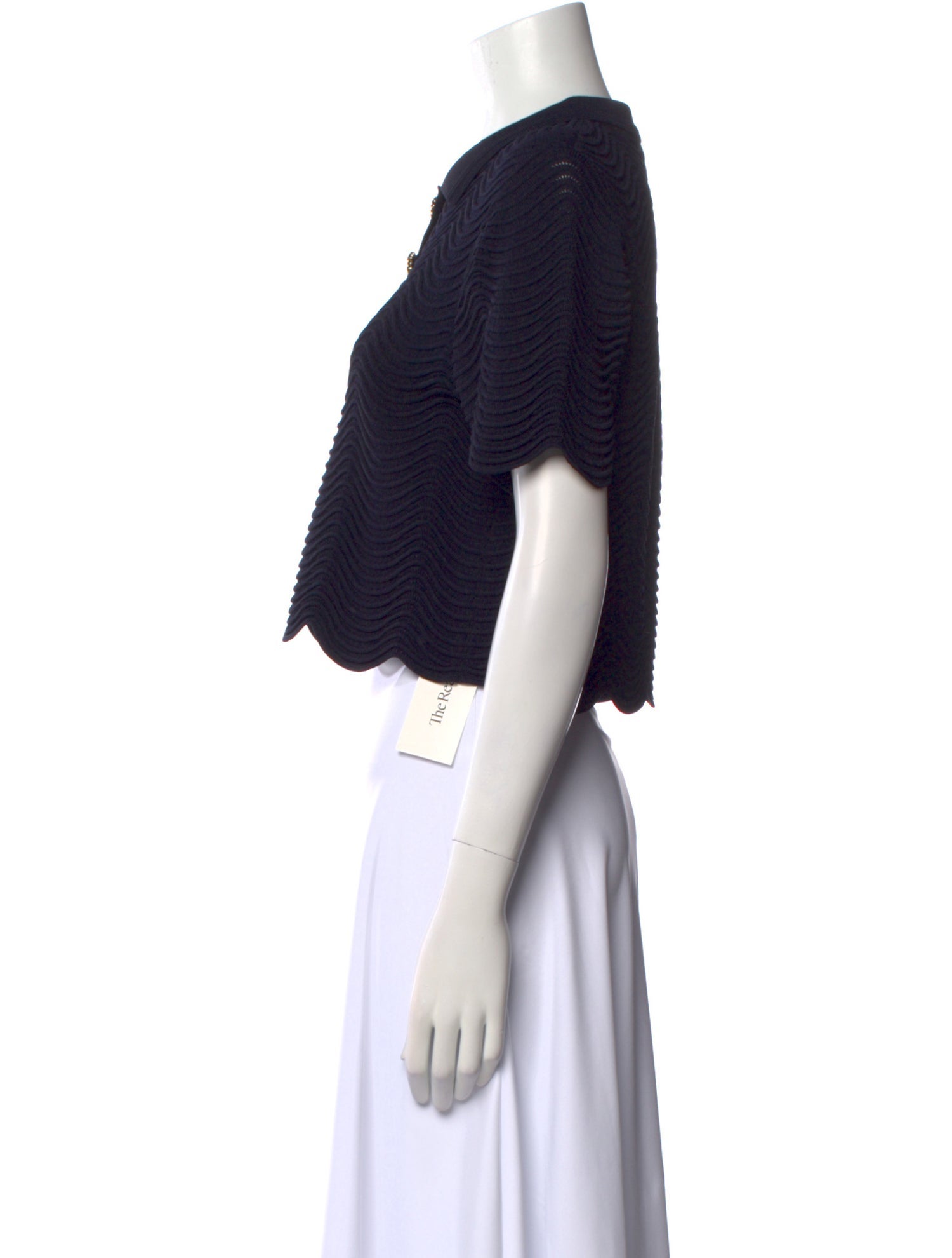 Sandro Crew Neck Short Sleeve Crop Top