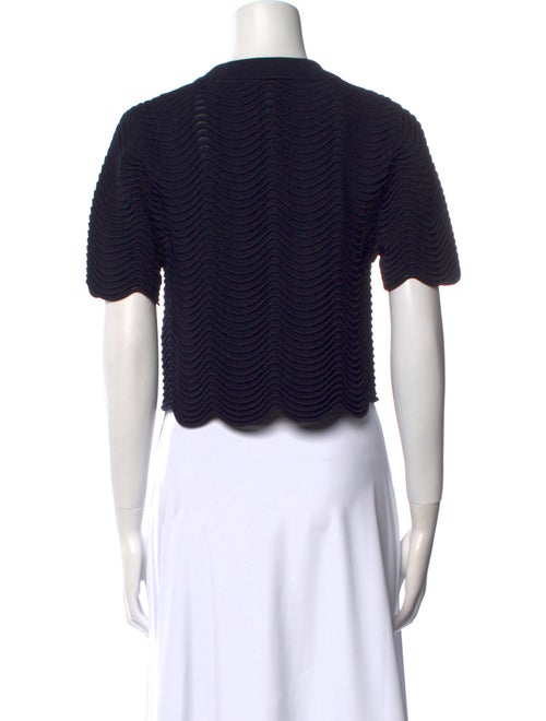 Sandro Crew Neck Short Sleeve Crop Top