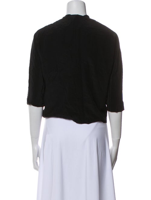 Sandro Silk V-Neck Crop Top