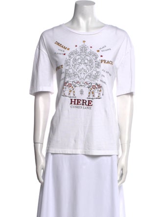 Sandro Graphic Print Crew Neck T-Shirt