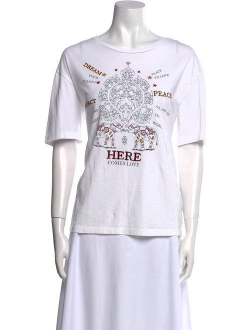 Sandro Graphic Print Crew Neck T-Shirt