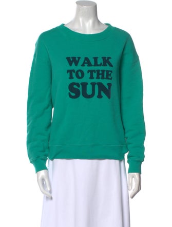 Sandro Graphic Print Crew Neck Sweatshirt