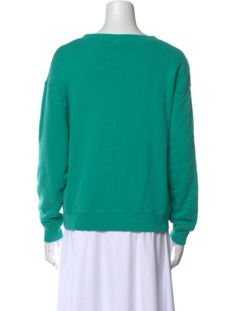 Sandro Graphic Print Crew Neck Sweatshirt