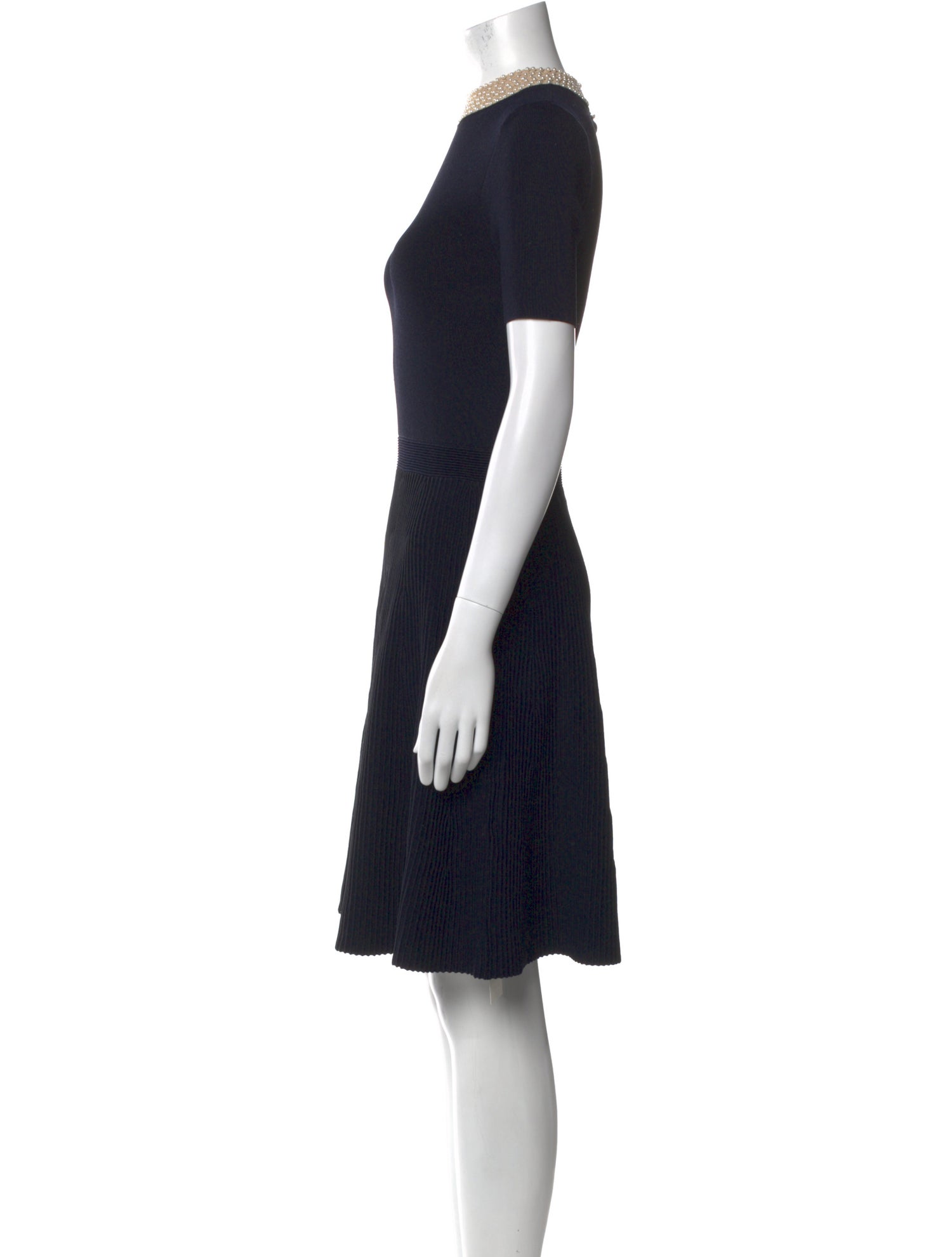 Sandro Mock Neck Knee-Length Dress