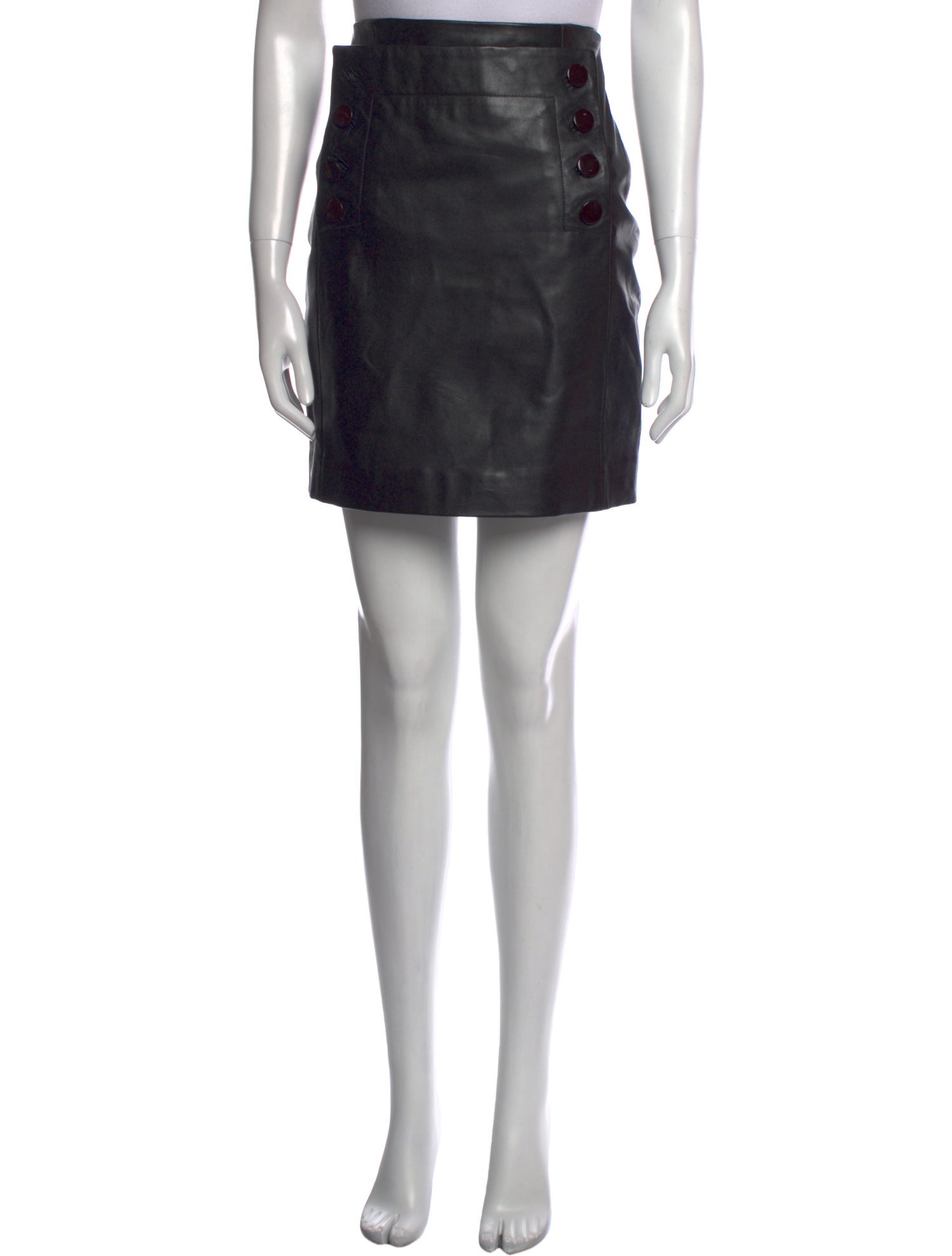 Sandro Lamb Leather Mini Skirt