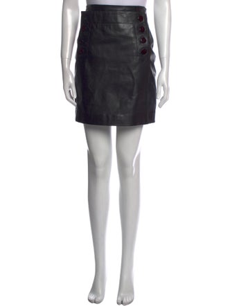 Sandro Lamb Leather Mini Skirt