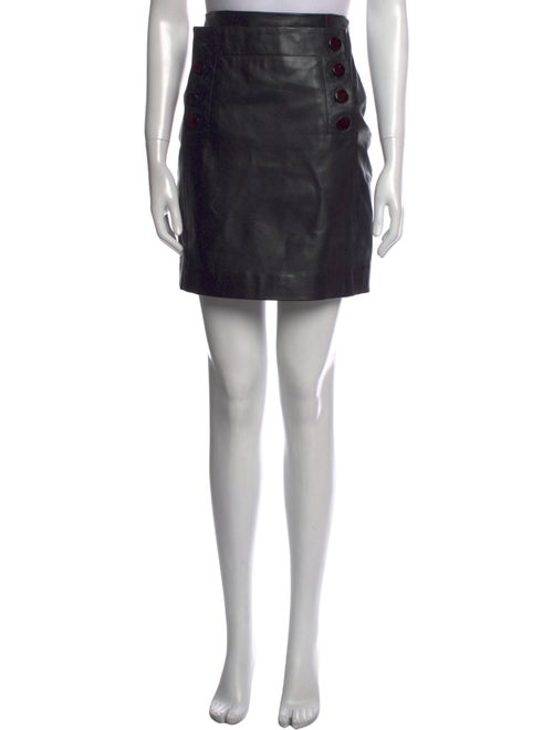 Sandro Lamb Leather Mini Skirt