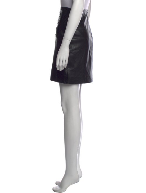 Sandro Lamb Leather Mini Skirt