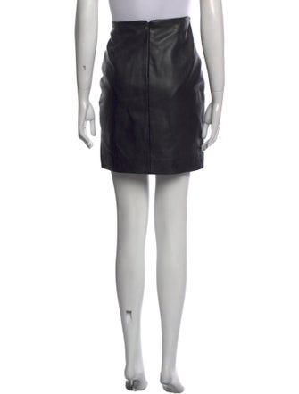 Sandro Lamb Leather Mini Skirt