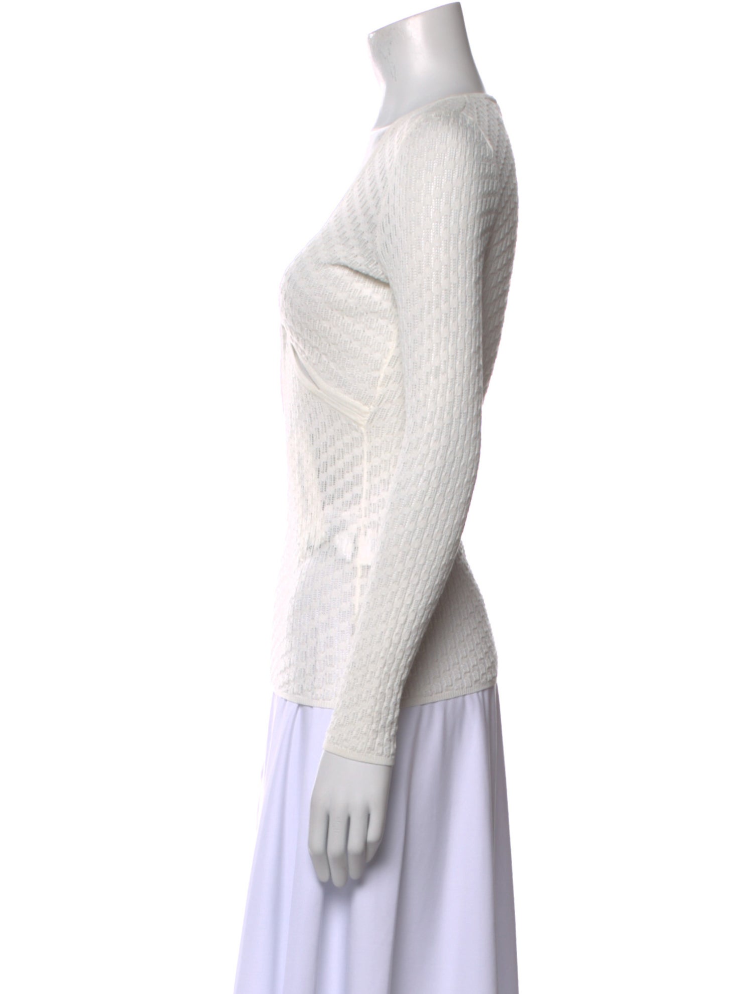 Sandro V-Neck Long Sleeve Top