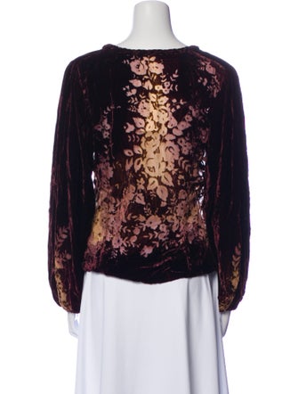 Sandro Printed V-Neck Blouse