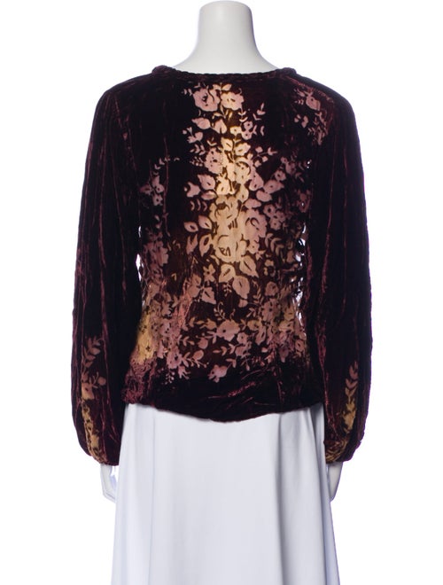Sandro Printed V-Neck Blouse