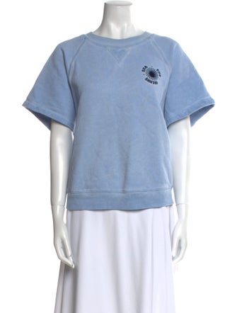 Sandro Crew Neck Short Sleeve Sweatshirt