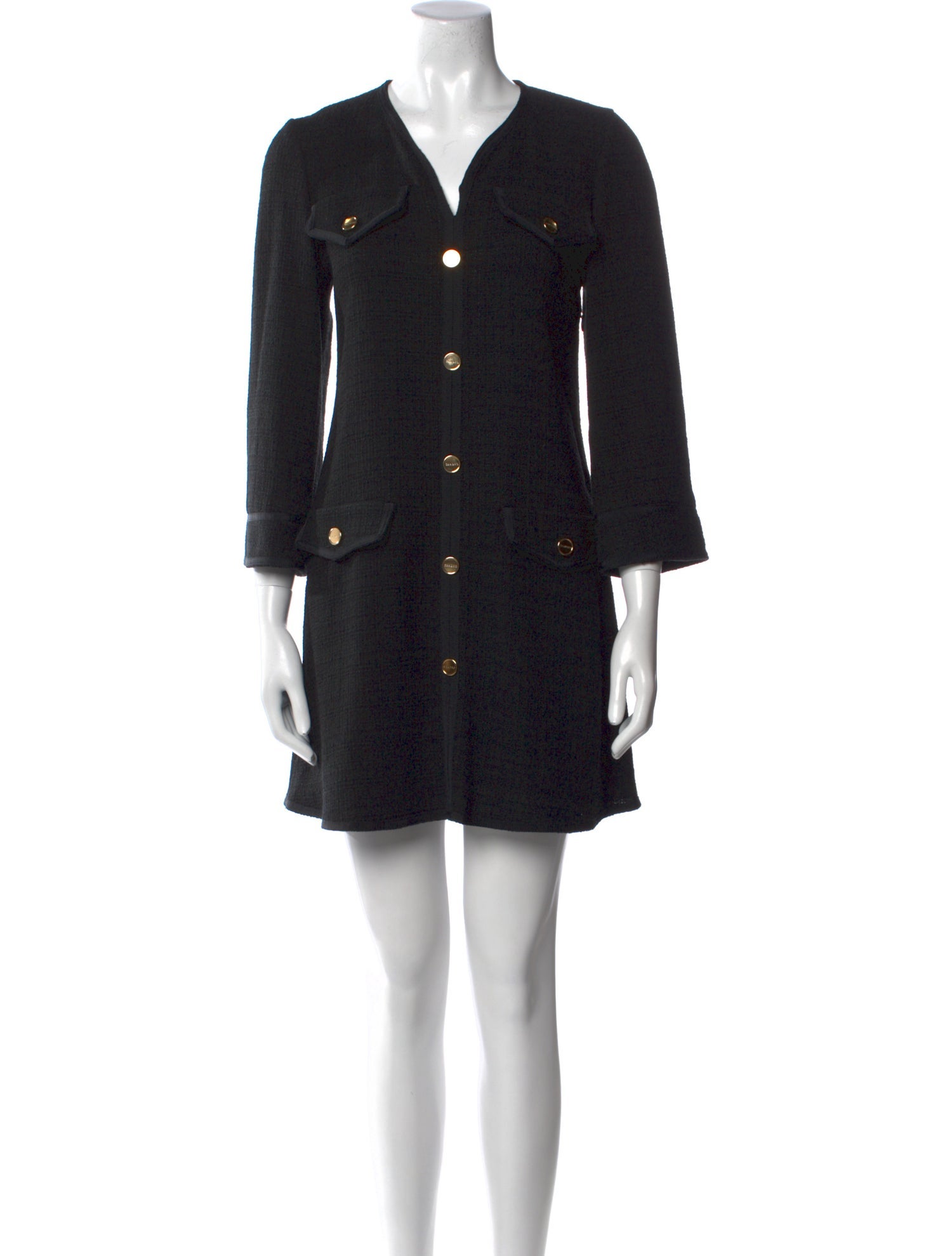 Sandro V-Neck Mini Dress