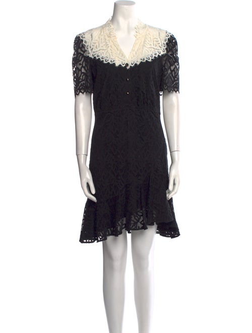 Sandro Lace Pattern Mini Dress