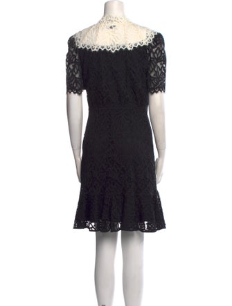 Sandro Lace Pattern Mini Dress