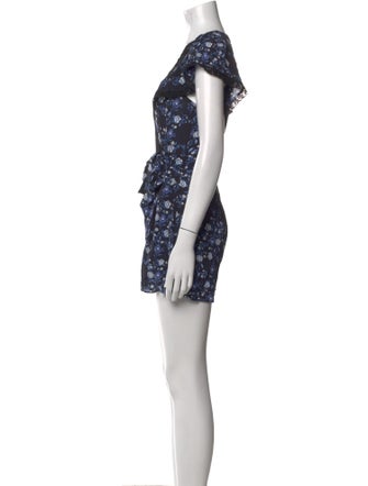 Sandro Floral Print V-Neck Romper