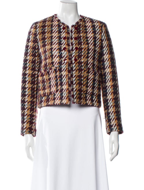 Sandro Wool Tweed Pattern Evening Jacket