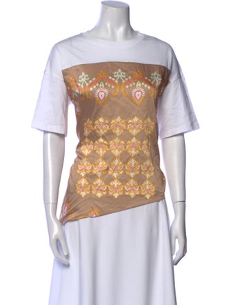 Sandro Graphic Print Scoop Neck T-Shirt