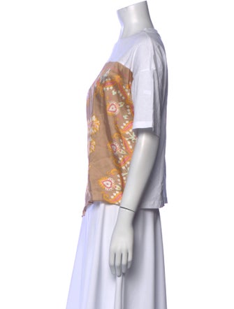 Sandro Graphic Print Scoop Neck T-Shirt