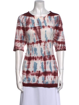 Sandro Linen Tie-Dye Print T-Shirt
