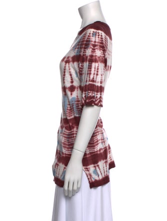 Sandro Linen Tie-Dye Print T-Shirt