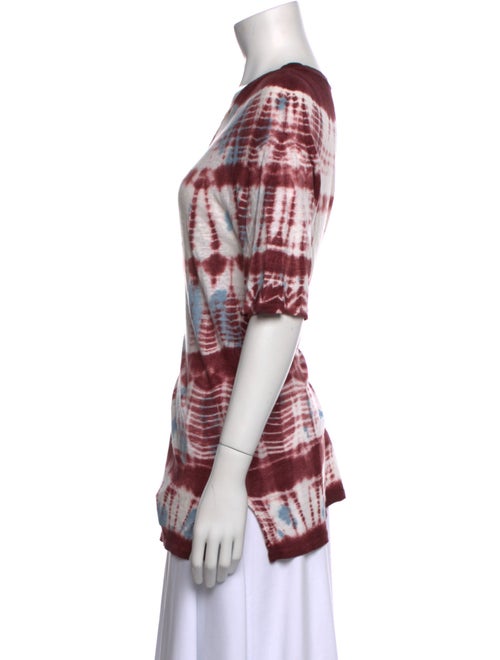Sandro Linen Tie-Dye Print T-Shirt