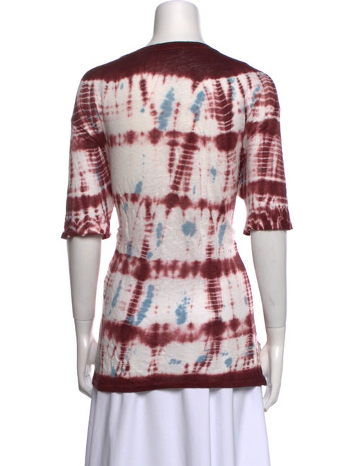 Sandro Linen Tie-Dye Print T-Shirt
