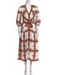 Sandro Printed Midi Length Dress