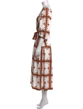 Sandro Printed Midi Length Dress