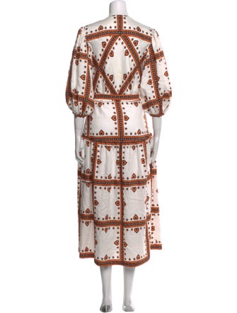 Sandro Printed Midi Length Dress