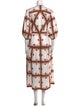 Sandro Printed Midi Length Dress
