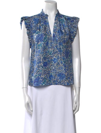 Sandro Silk Printed Top