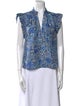 Sandro Silk Printed Top