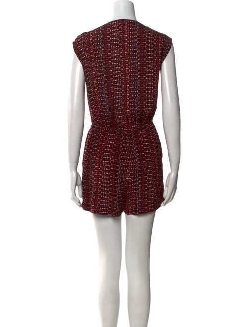 Sandro Printed V-Neck Romper