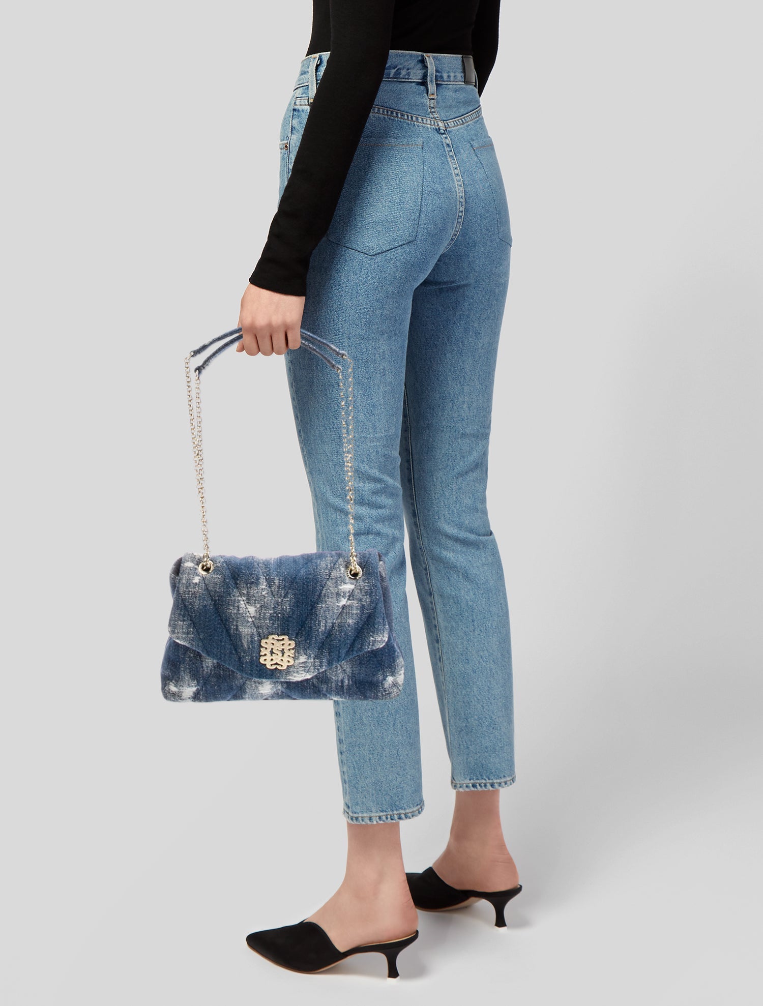 Sandro Denim Shoulder Bag